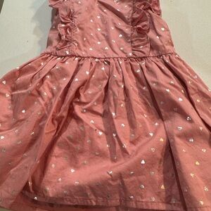 Charming Pink Baby Dress with Silver Accents